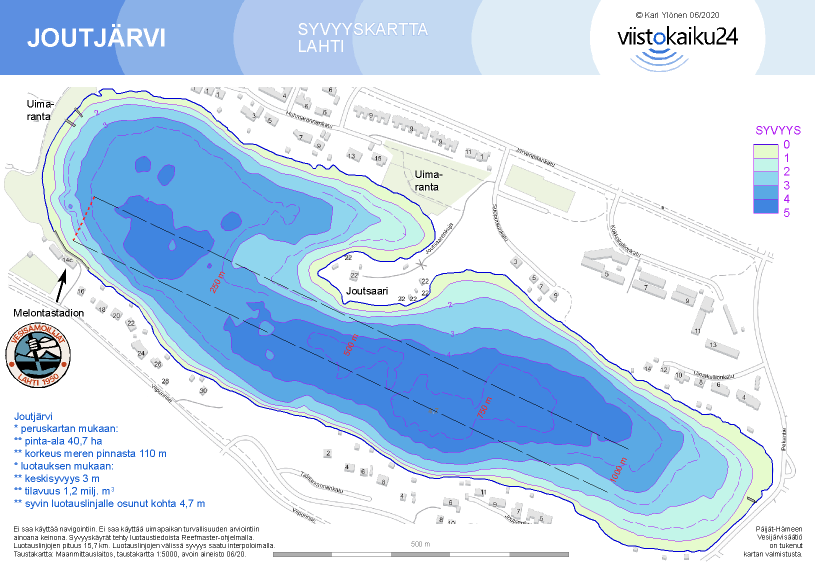 Joutjrvi syvyyskartta