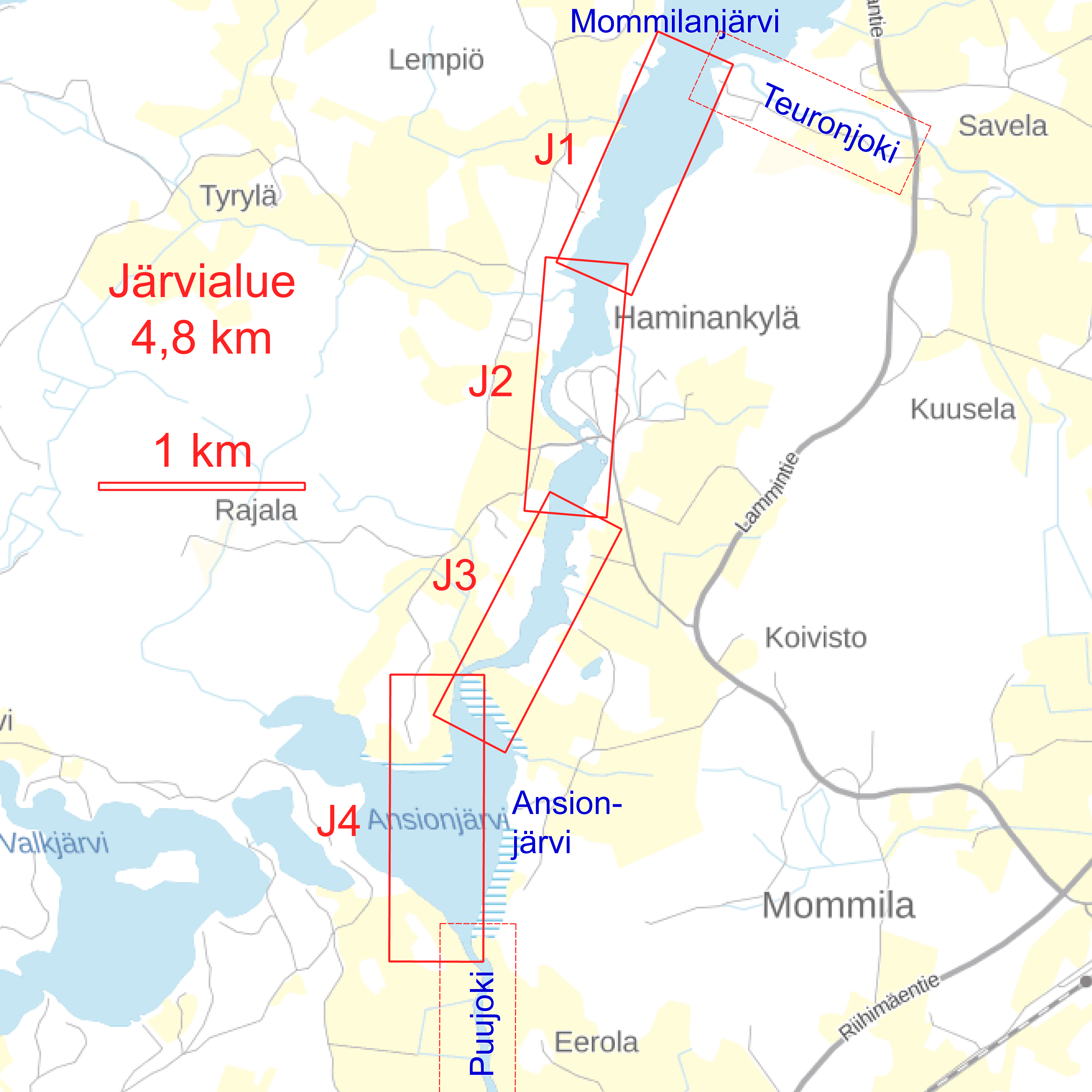 Järvialueen indexkartta