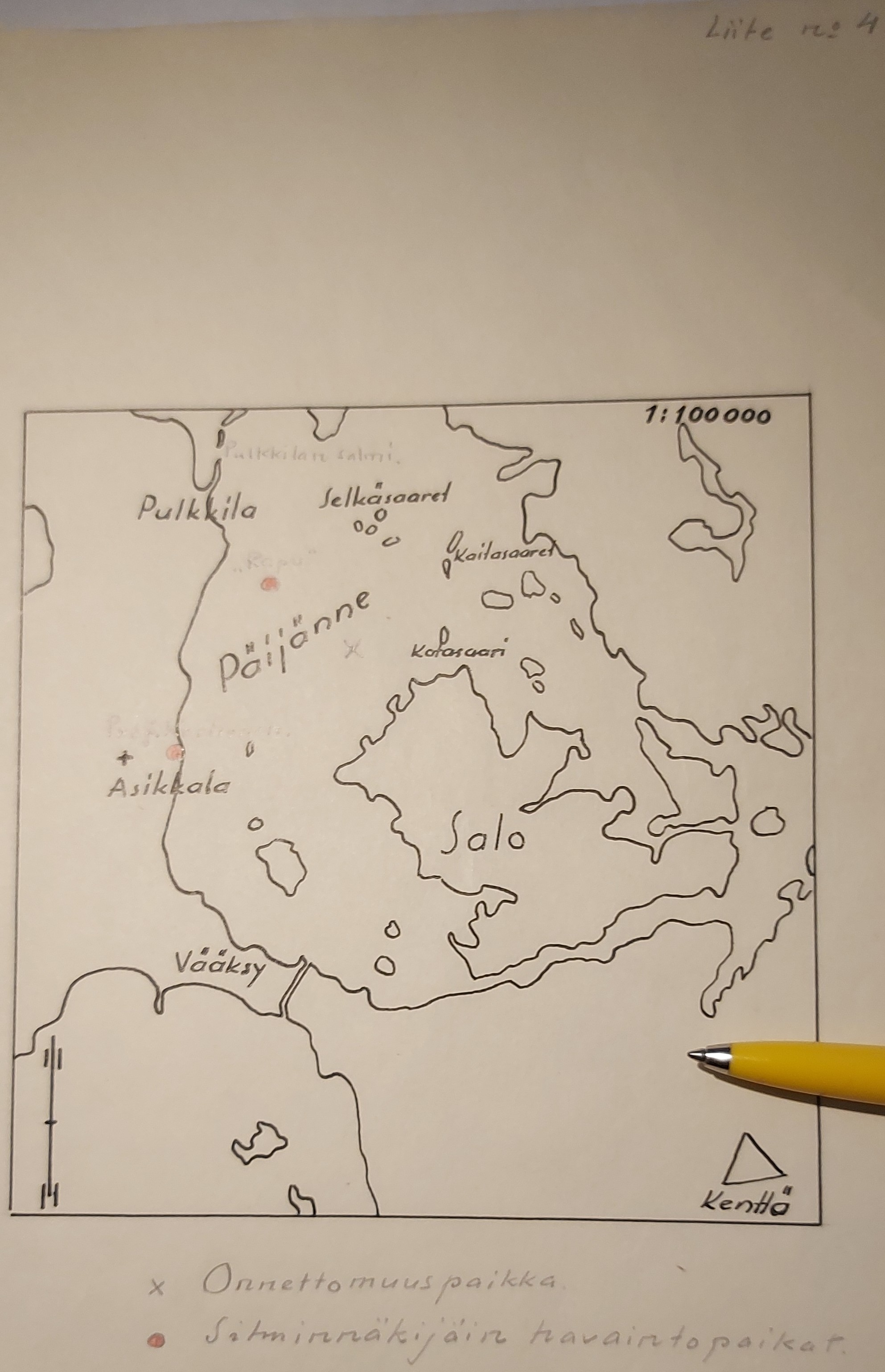 Tutkintopytkirjan sivu